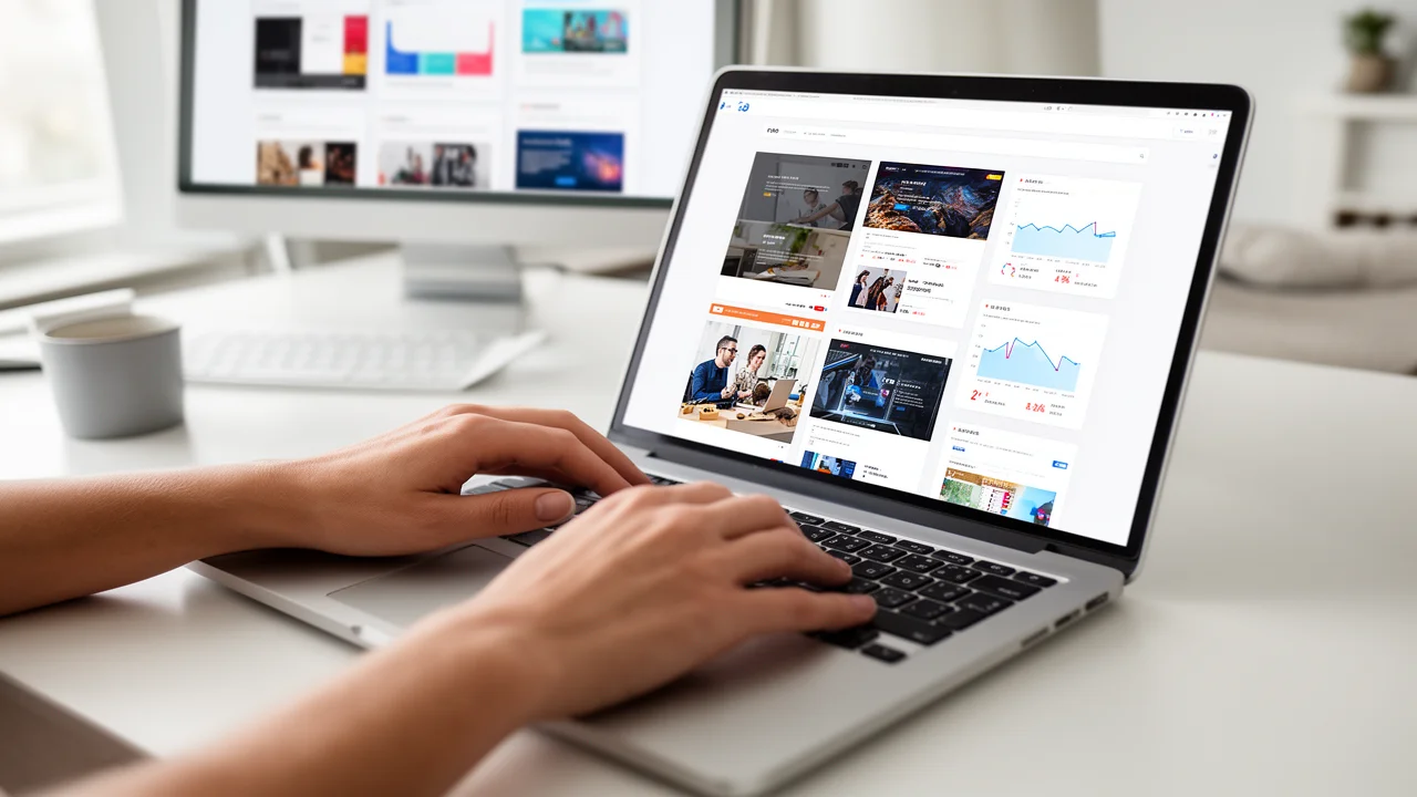 An SEO professional managing multiple websites from a centralized dashboard, representing the control and oversight needed for a Private Blog Network.